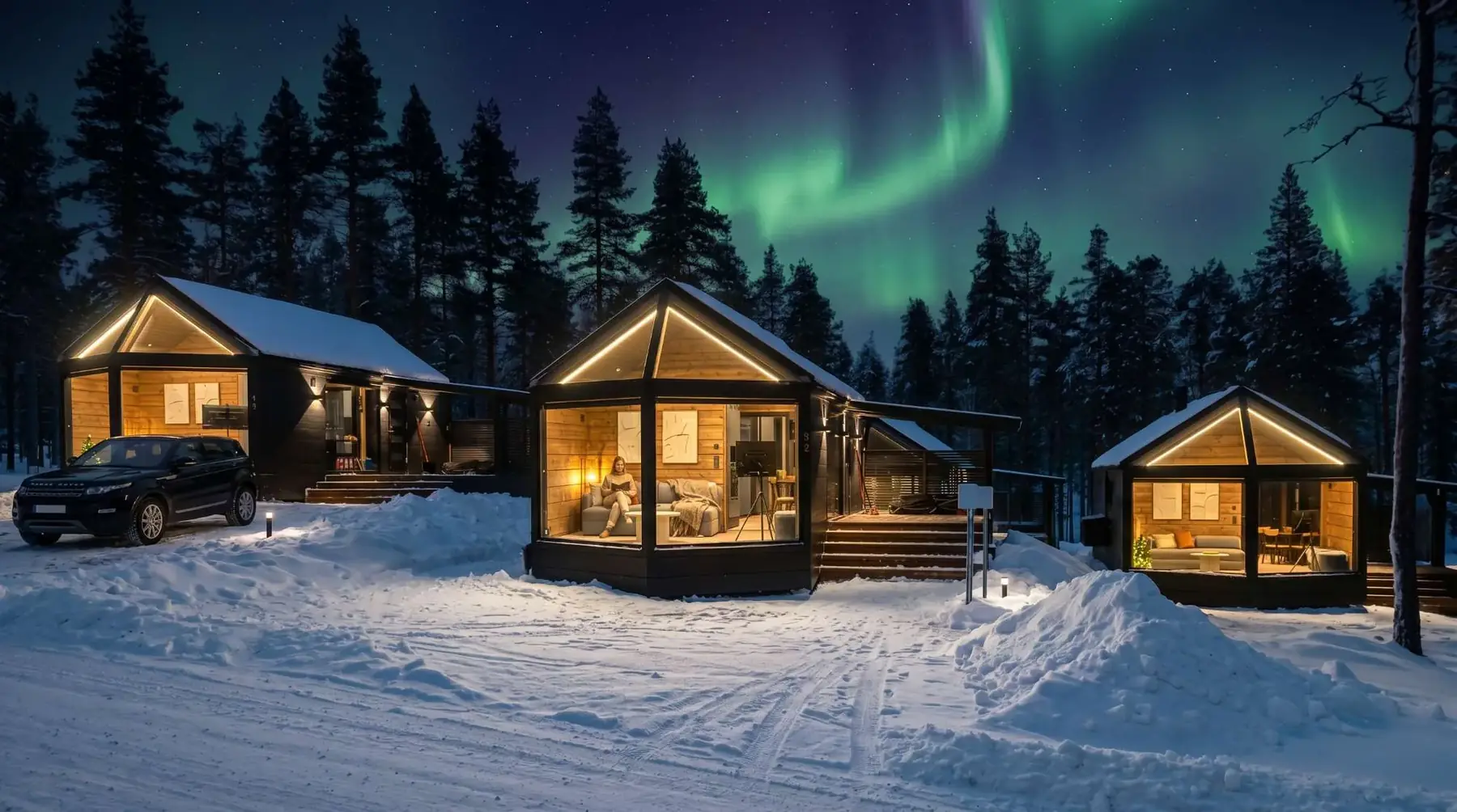 An Arctic winter evening